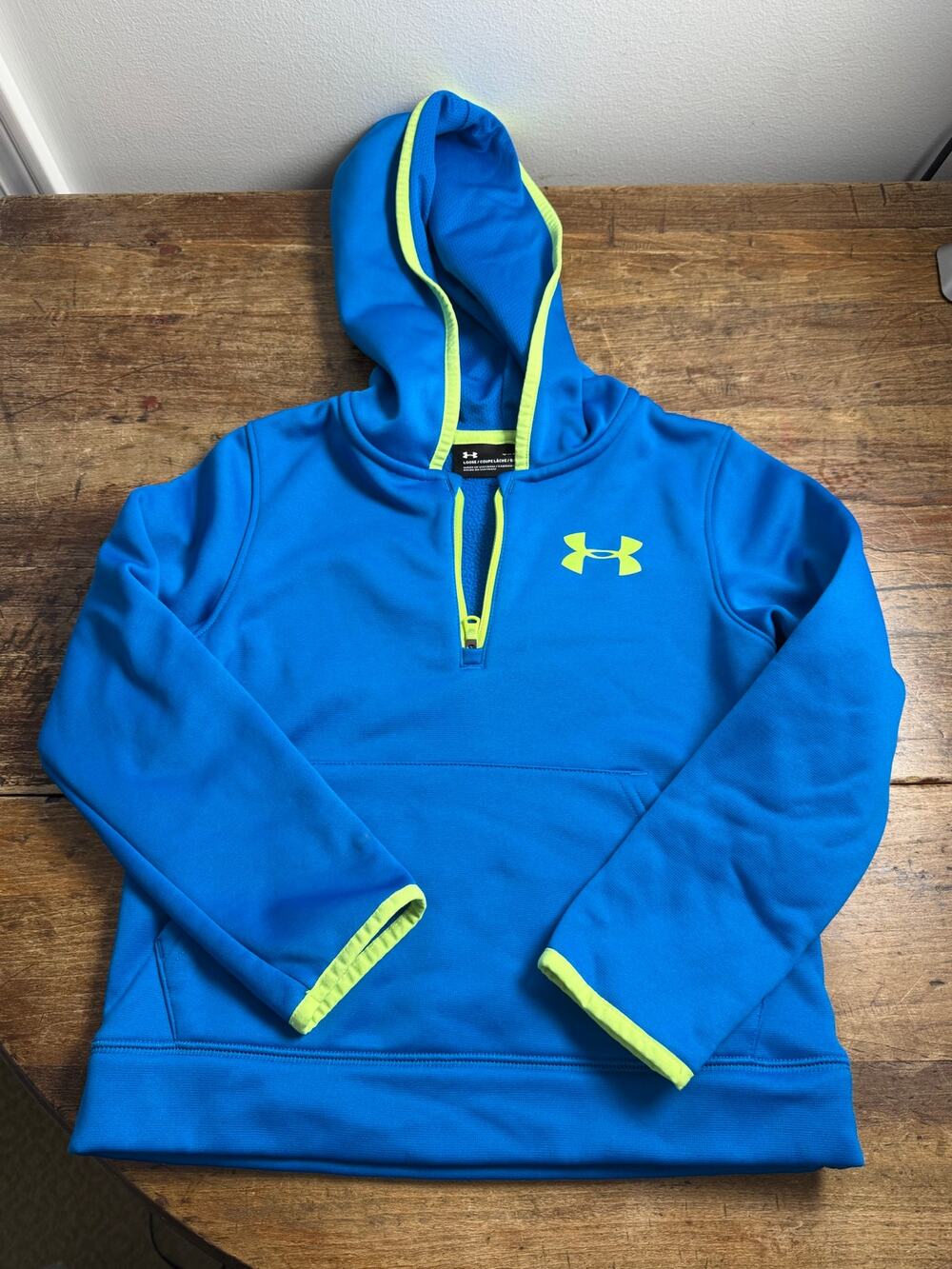 Under Armour Boys Blue/Green Hoodie size YXS‎